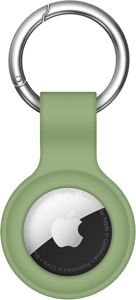 Linsaner Compatible with AirTag Case Keychain Air Tag Holder Silicone AirTags Key Ring Cases Tags... | Amazon (US)