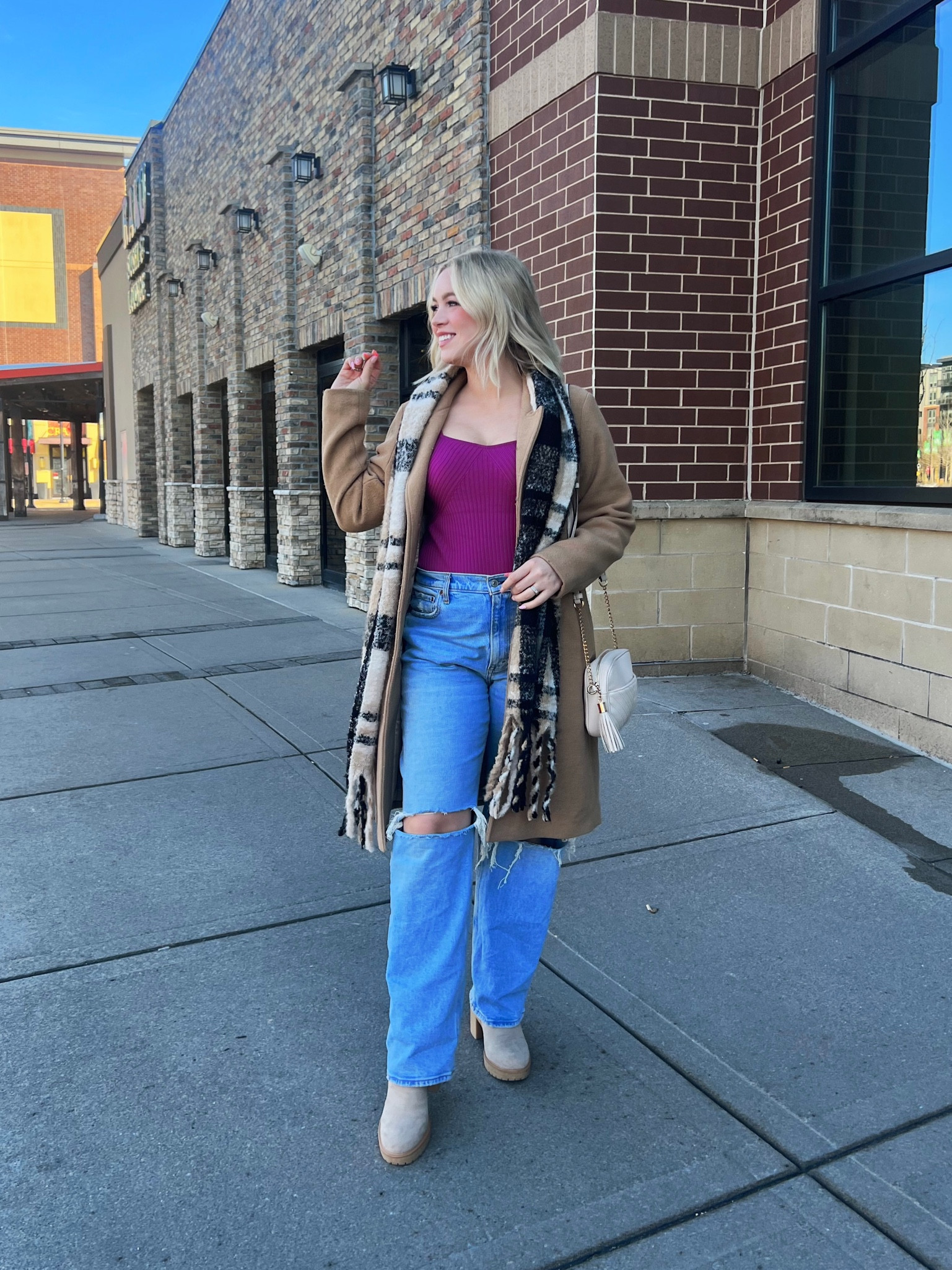 25% off everything at Abercrombie right now! 

Wearing a medium bodysuit and jacket, size 30 jeans 

#LTKsalealert #LTKSale