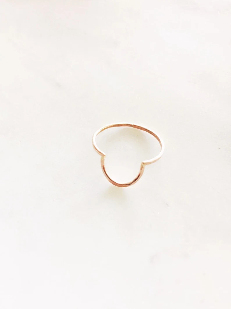 Open half circle ring. | Etsy (US)