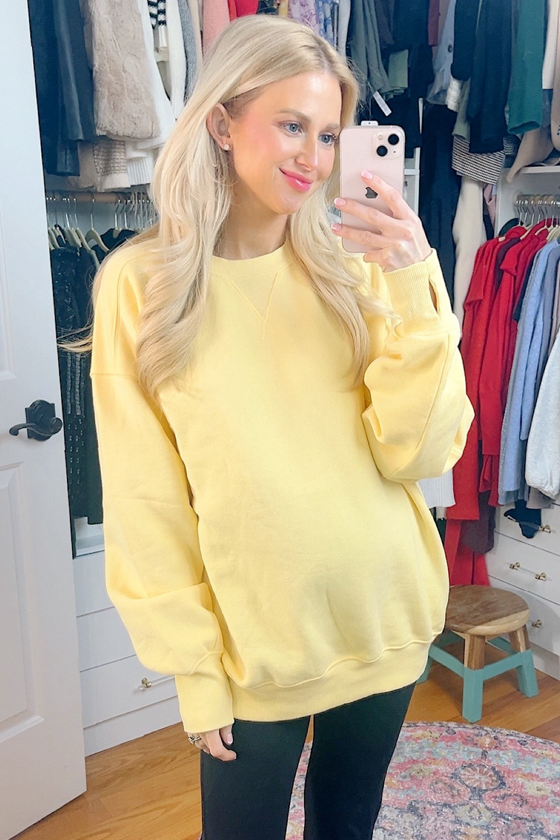 The coziest fleece lined crewneck - runs oversized 

#LTKFindsUnder50 #LTKSaleAlert #LTKBump
