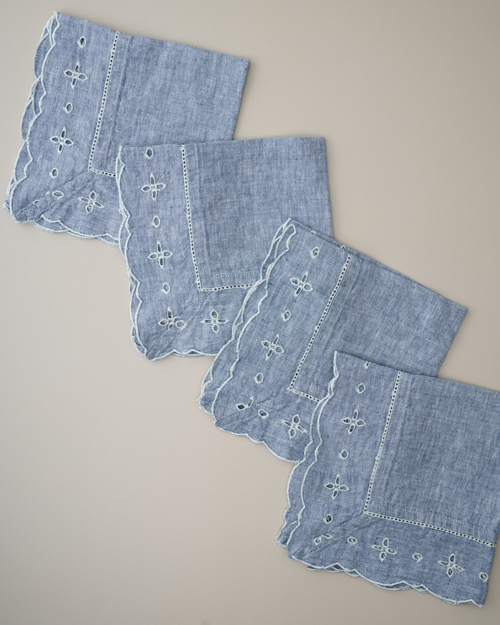 Chambray Eyelet Napkin Set of Four | Magnolia