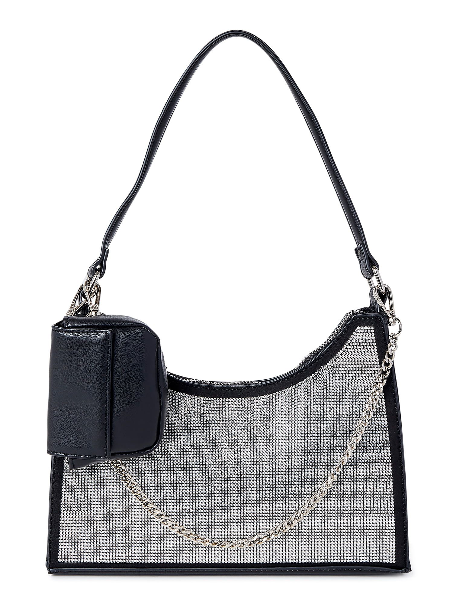 Madden NYC Women's Rhinestone Shoulder Bag with Pouch - Walmart.com | Walmart (US)