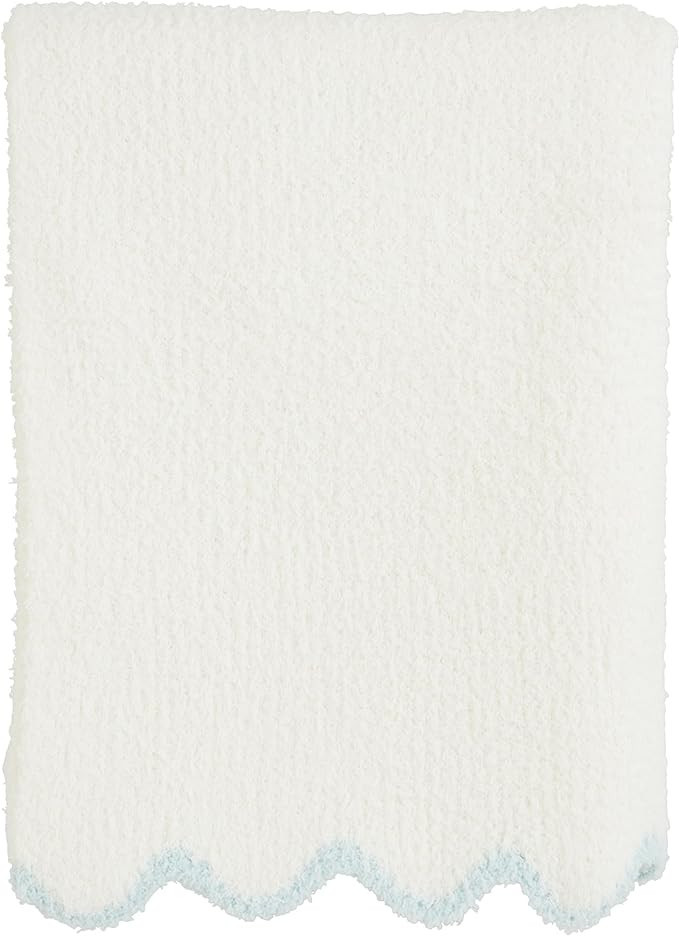 Mud Pie Kids Blue Scallop Chenille Blanket; 34" x 28" | Amazon (US)