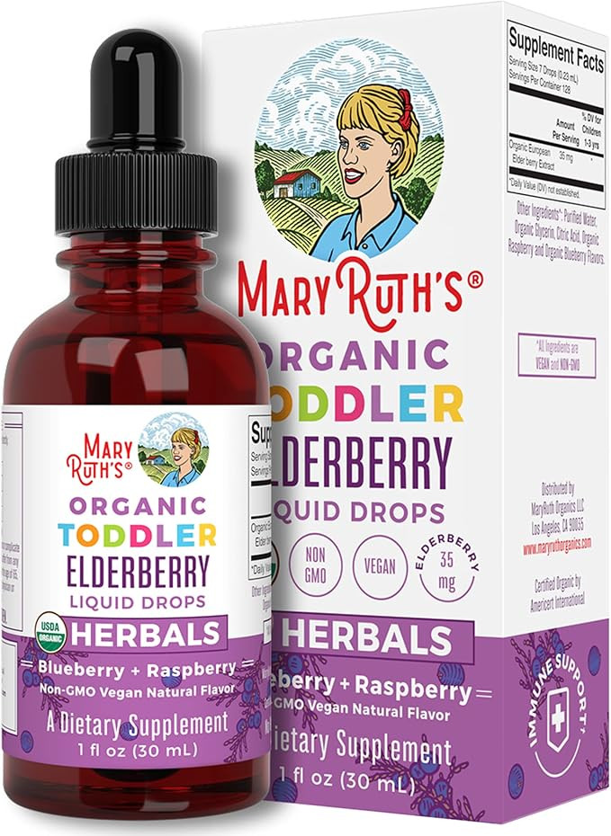 Elderberry Syrup for Toddlers by MaryRuth's | USDA Organic | Black Elderberry Liquid Drops for Im... | Amazon (US)
