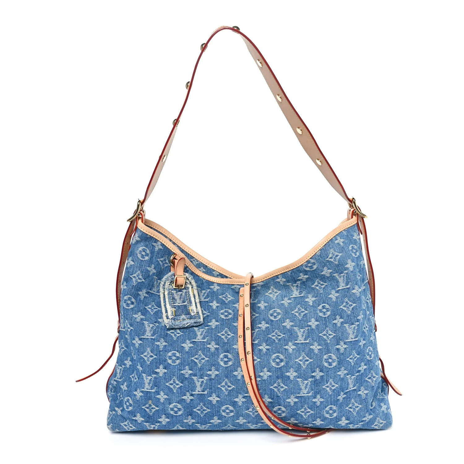 Monogram Denim CarryAll MM Blue | FASHIONPHILE (US)