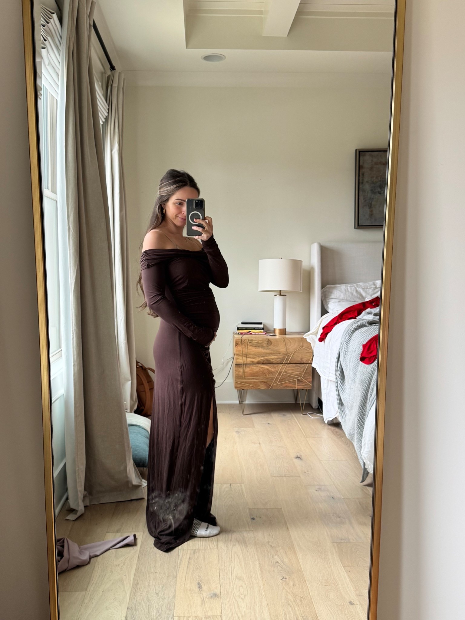 Love a chocolate brown moment for a holiday dress with the bump at 16 weeks pregnant. Wearing a medium. 

#LTKSeasonal #LTKHoliday #LTKBump