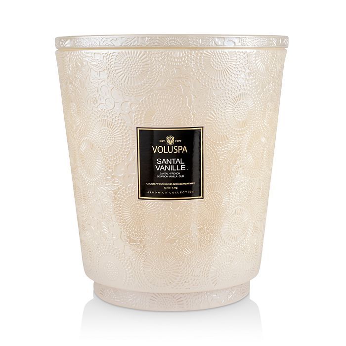 Santal Vanille Hearth Embossed Glass 5-Wick Glass Candle with Lid 123 oz. | Bloomingdale's (US)