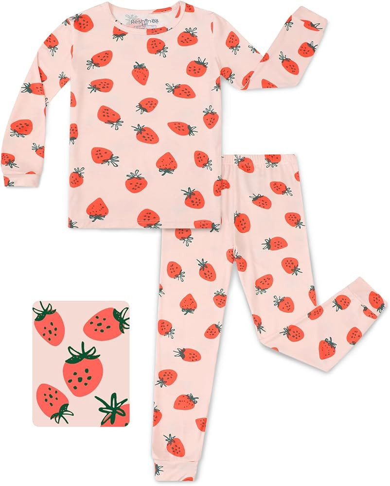 Bamboo Viscose Toddler Girls Kids Pajamas Unicorn Mermaid Pjs Long Sleeve Snug fit 12M-8Y 2pcs So... | Amazon (US)