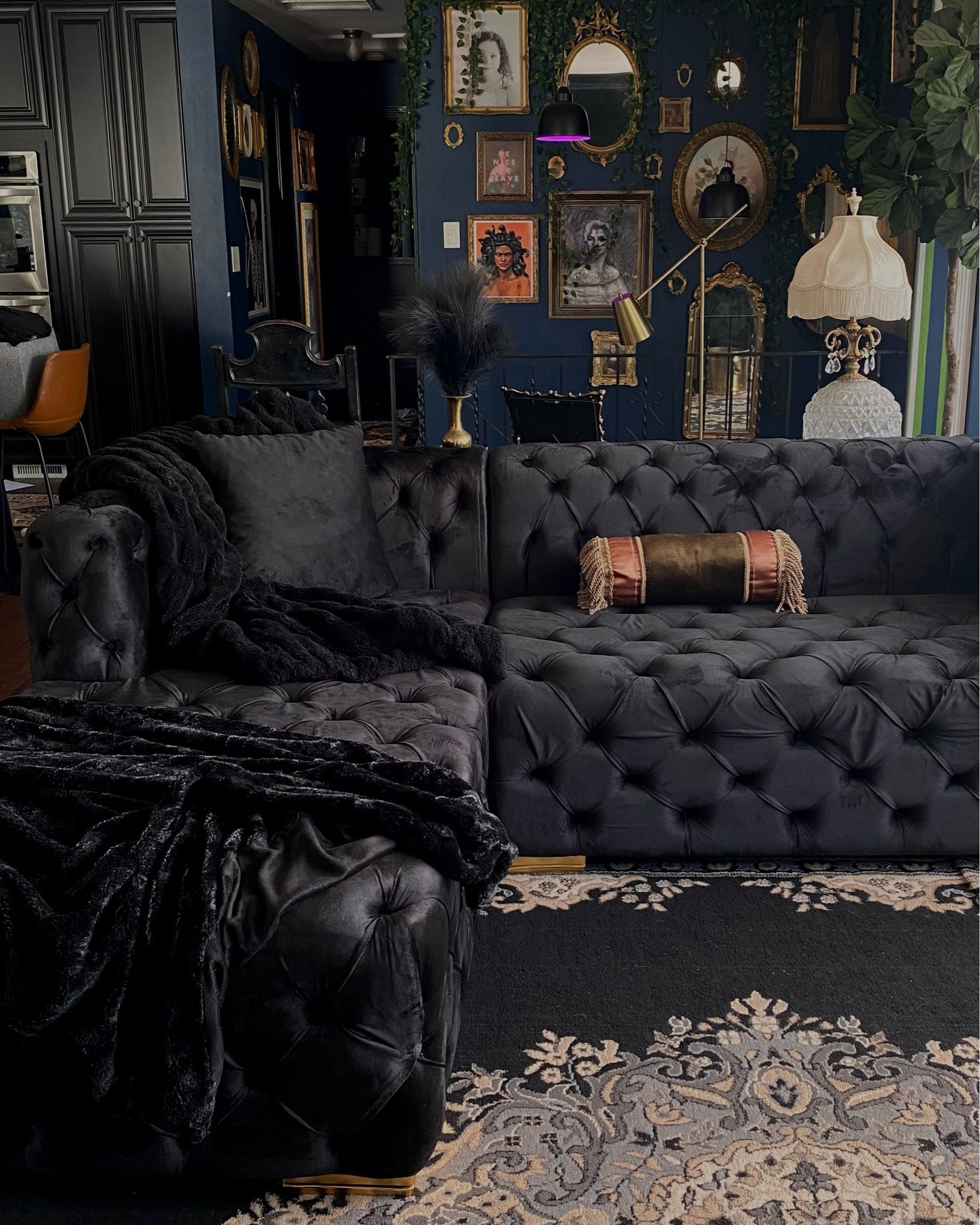 My black tufted velvet couch🖤

#LTKFamily #LTKHome