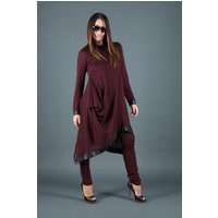 Burgundy Knitted Dress Set, Plus Size Tunic & Leggings | Etsy (US)