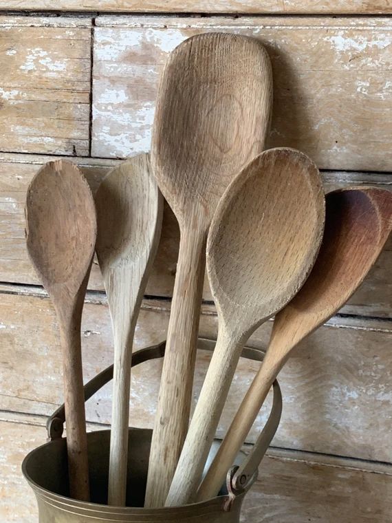 Vintage Primitive Wooden Spoons | Etsy (US)