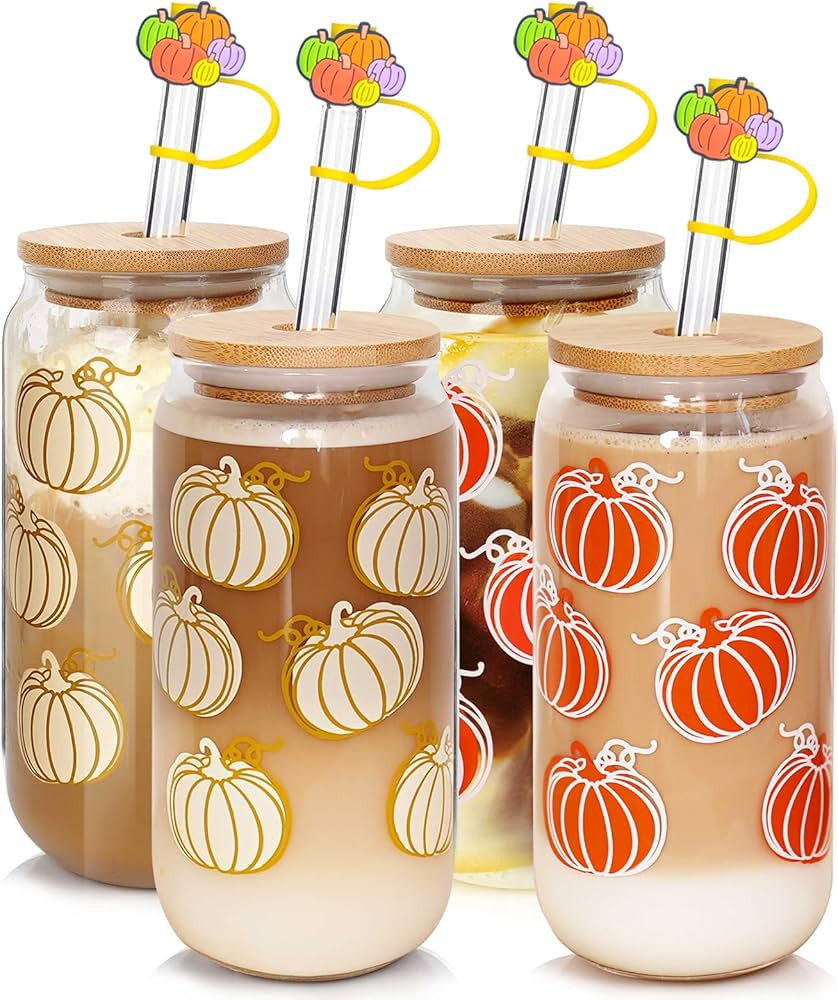 Fall Coffee Mug - Unique Autumn Decor & Iced Coffee Cup Fall Decor Pumpkin Mug with Pumpkin Decor... | Amazon (US)