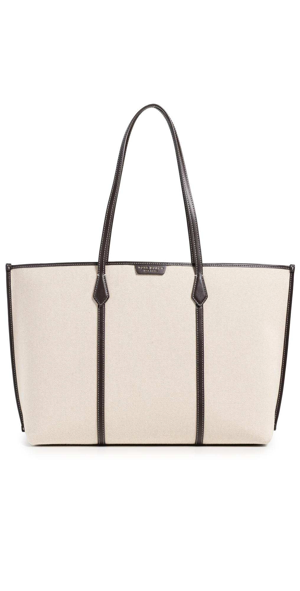 Tory Burch Perry Canvas Tote Bag Natural One Size | Shopbop