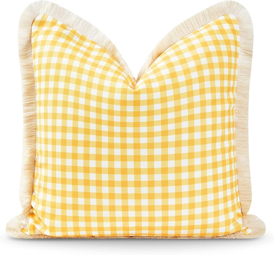 Hofdeco Premium Coastal Patio Indoor Outdoor Pillow Cover Only, 20"x20" Water Resistant for Backy... | Amazon (US)