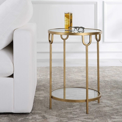 Exalted Living Side Table, Gold | Ashley Homestore