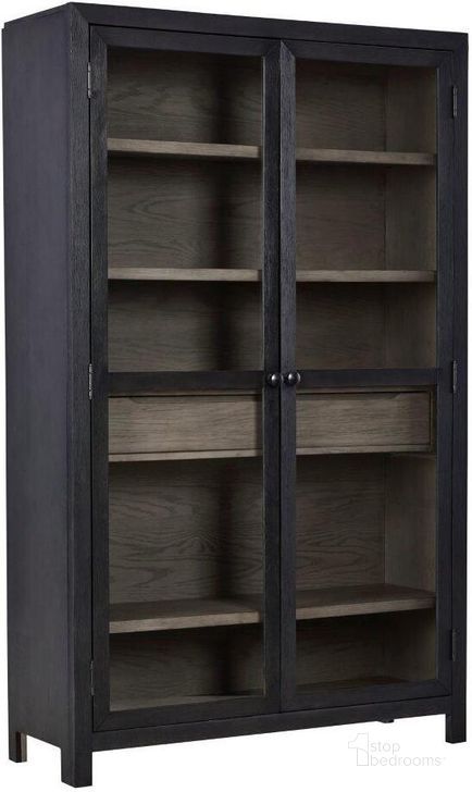 Lenston Black And Gray Tall Accent Cabinet | 1stopbedrooms