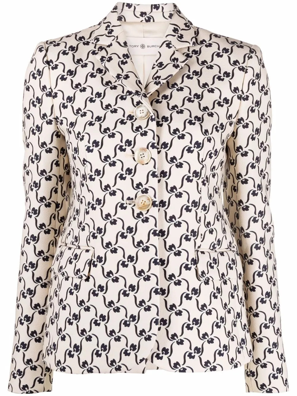 Tory Burch floral-print single-breasted Blazer  - Farfetch | Farfetch Global