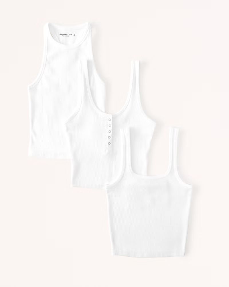 Women's 3-Pack Essential Tank | Women's New Arrivals | Abercrombie.com | Abercrombie & Fitch (US)