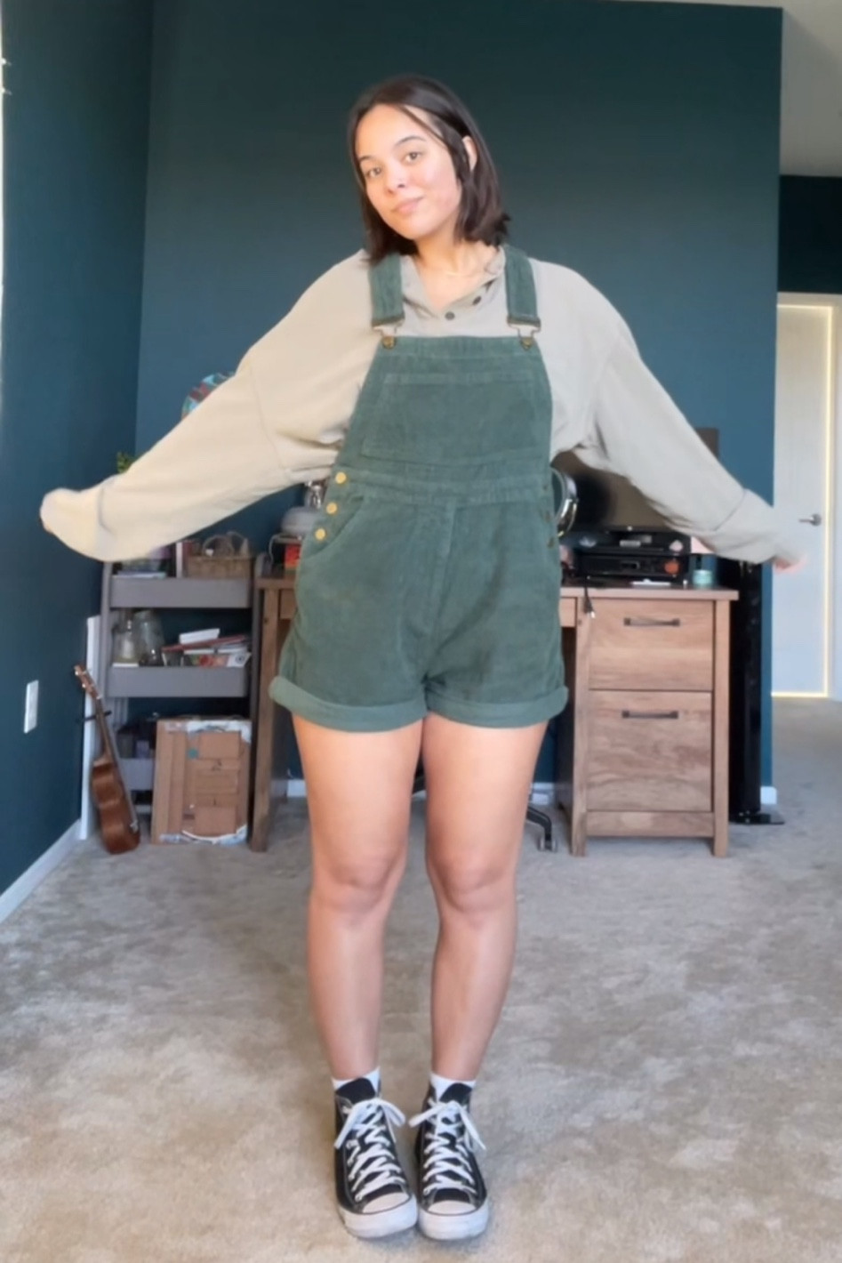 shirt is thrifted "st. johns bay", overalls are princess polly!

#LTKunder100 #LTKFind