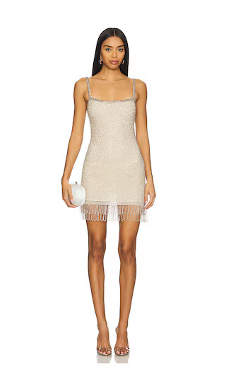 x REVOLVE Caroline Mini Dress in Silver Ivory | Revolve Clothing (Global)