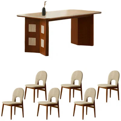 Sintered stone solid wood article dining table set | Wayfair North America