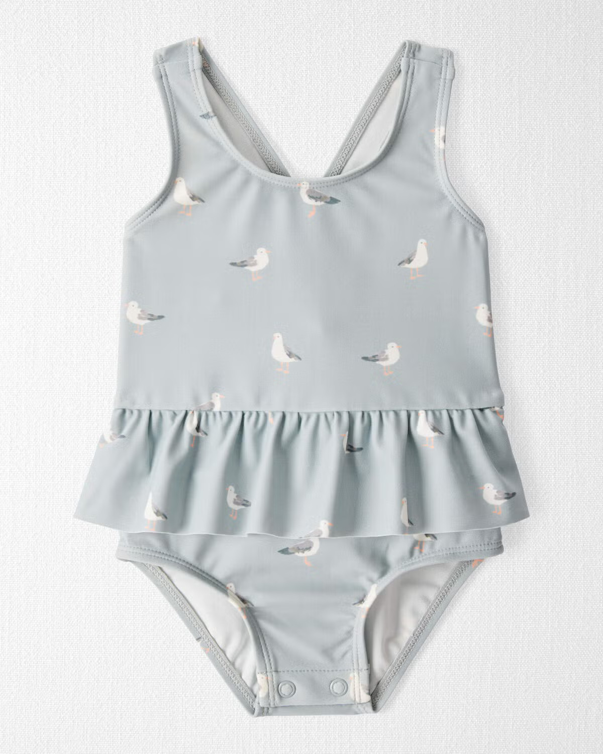 Baby Recycled Seagull-Print Ruffle Swimsuit - Little Planet | Carter's | Carter's Inc