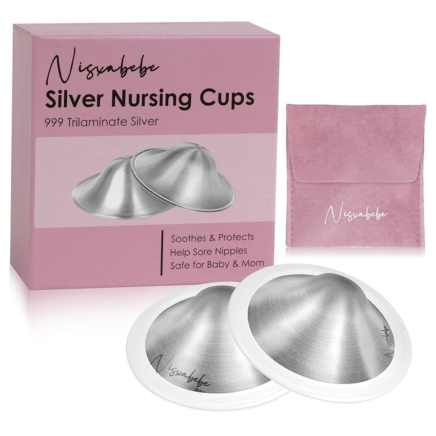The Original Silver Nursing Cups-Nipple Shields for Breastfeeding Newborn-Breast Feeding Essentia... | Amazon (US)