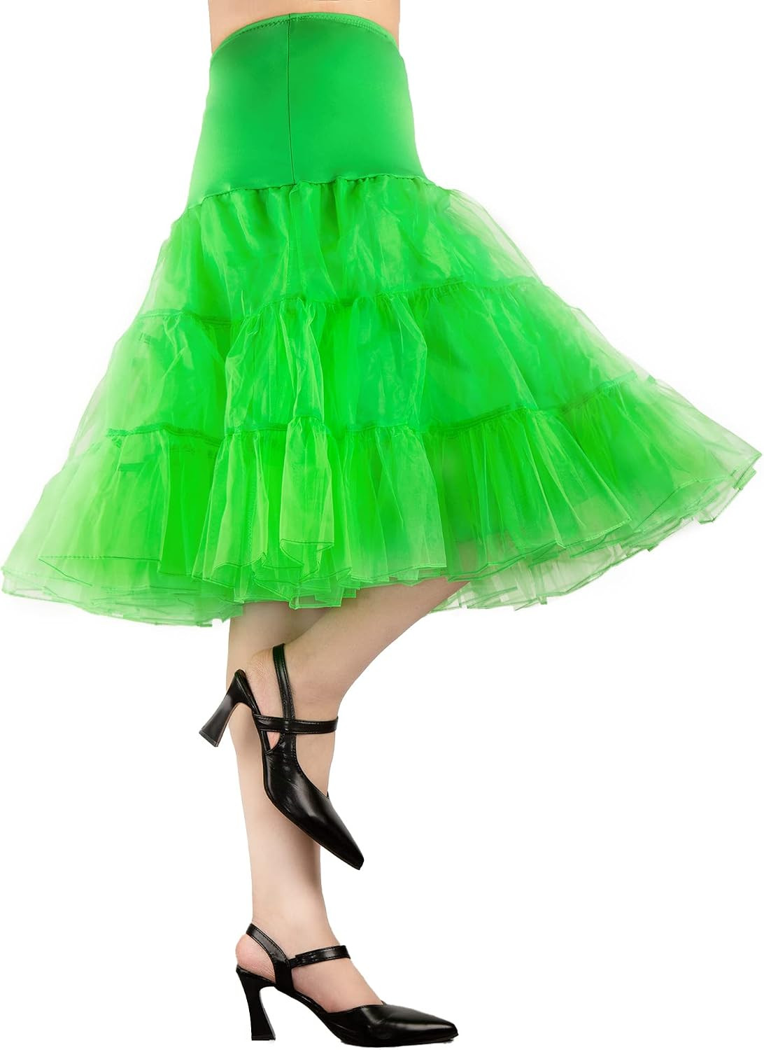 1950s Vintage Knee Length Crinoline Petticoats For Women Tulle skirts for under dresses 50s Clothing | Amazon (US)