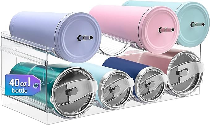 Homecor 2 Pack Water Bottle Organizer, Upgrade Stackable Kitchen Pantry Organization and Storage ... | Amazon (US)