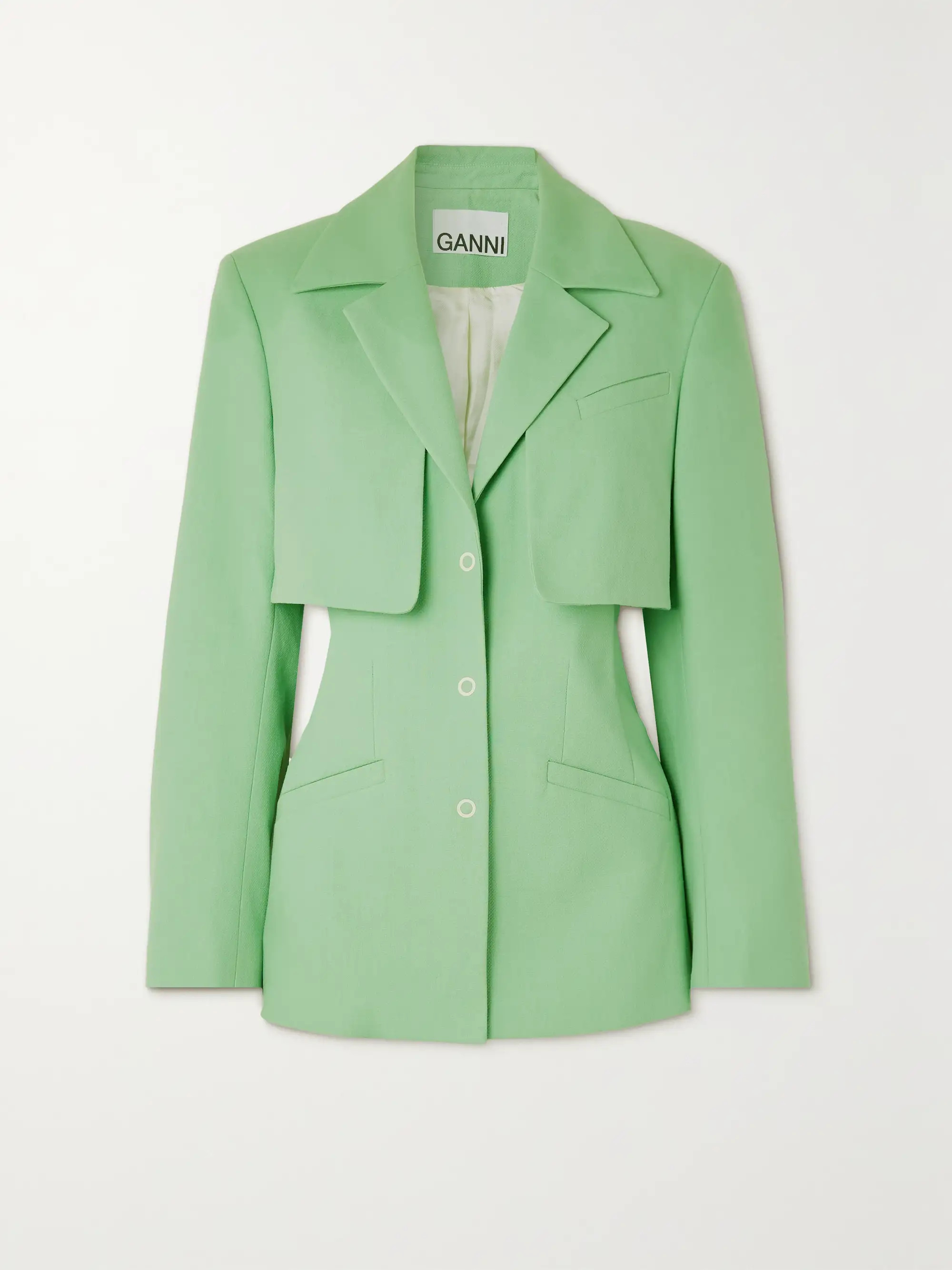 + NET SUSTAIN Layered organic cotton-voile blazer | NET-A-PORTER (UK & EU)