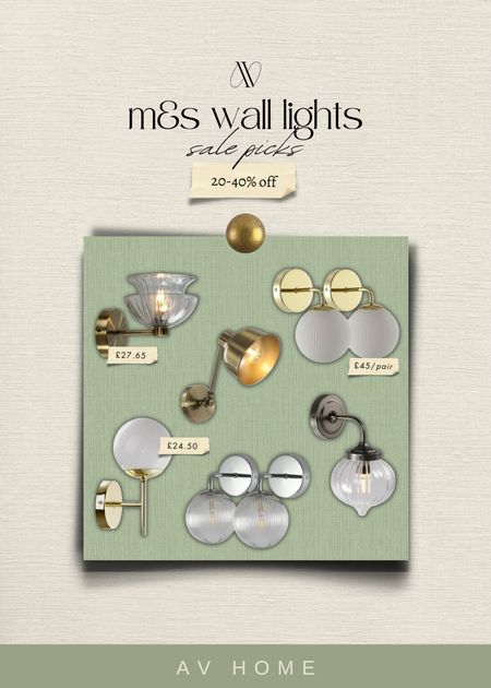 M&S wall lights, 20-40% off

#LTKhome #LTKFind