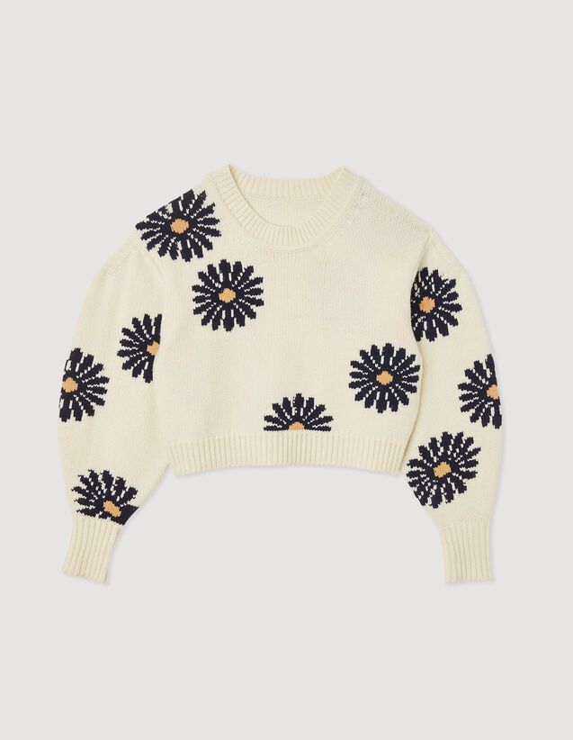 Floral knit sweater | Sandro-Paris US