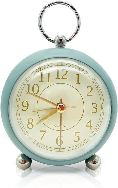 Analog Alarm Clocks, Desk Decorative Clock for Shelf Bedroom Kitchen Countertop, Battery Operated... | Amazon (US)