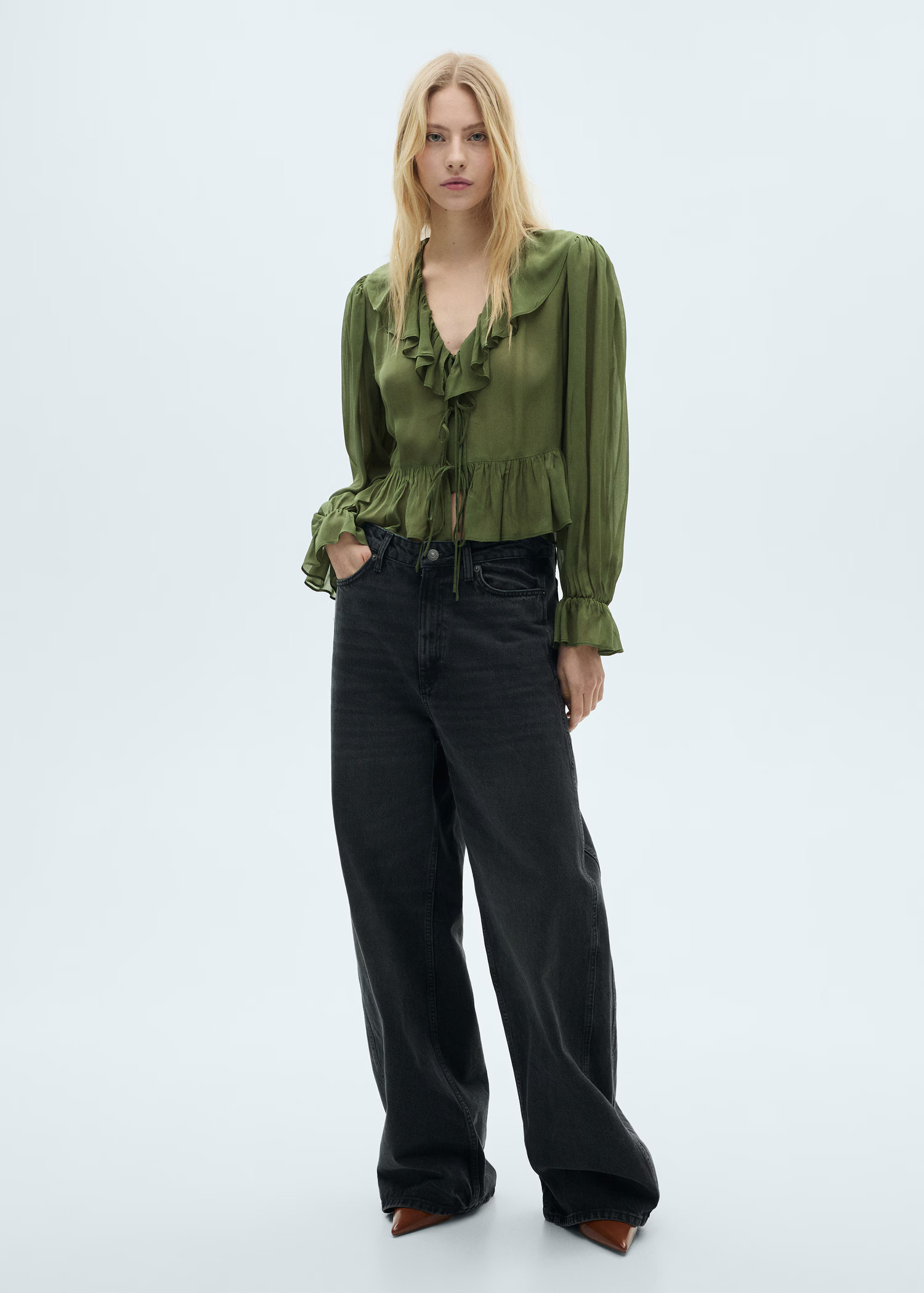Ruffled blouse - Women | MANGO USA | Mango (US/MX/AU)