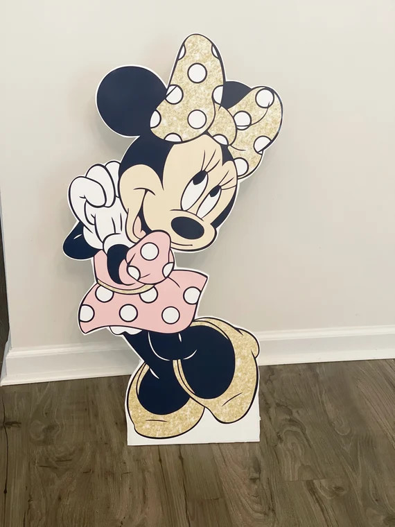 Pink and Gold Minnie Mouse Self Standing Character Prop  - Etsy | Etsy (US)