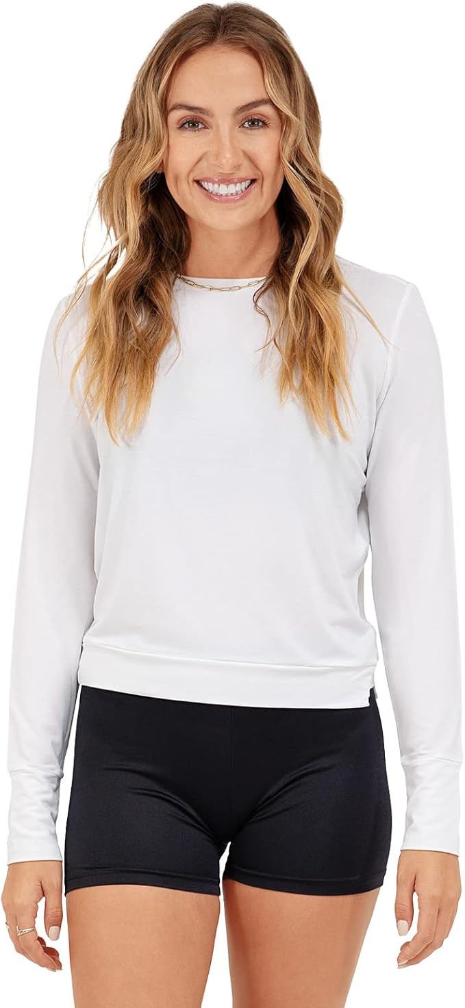 Somewhere Sunny Women's UPF 50+ Bamboo Everyday Long Sleeve T-Shirt | Ultra-Soft Crew Neck, UV Su... | Amazon (US)