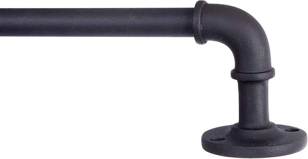 Kenney KN90031 Adler Industrial Pipe Indoor/Outdoor Rust-Resistant Wrap Around Curtain Rod, 48-84... | Amazon (US)
