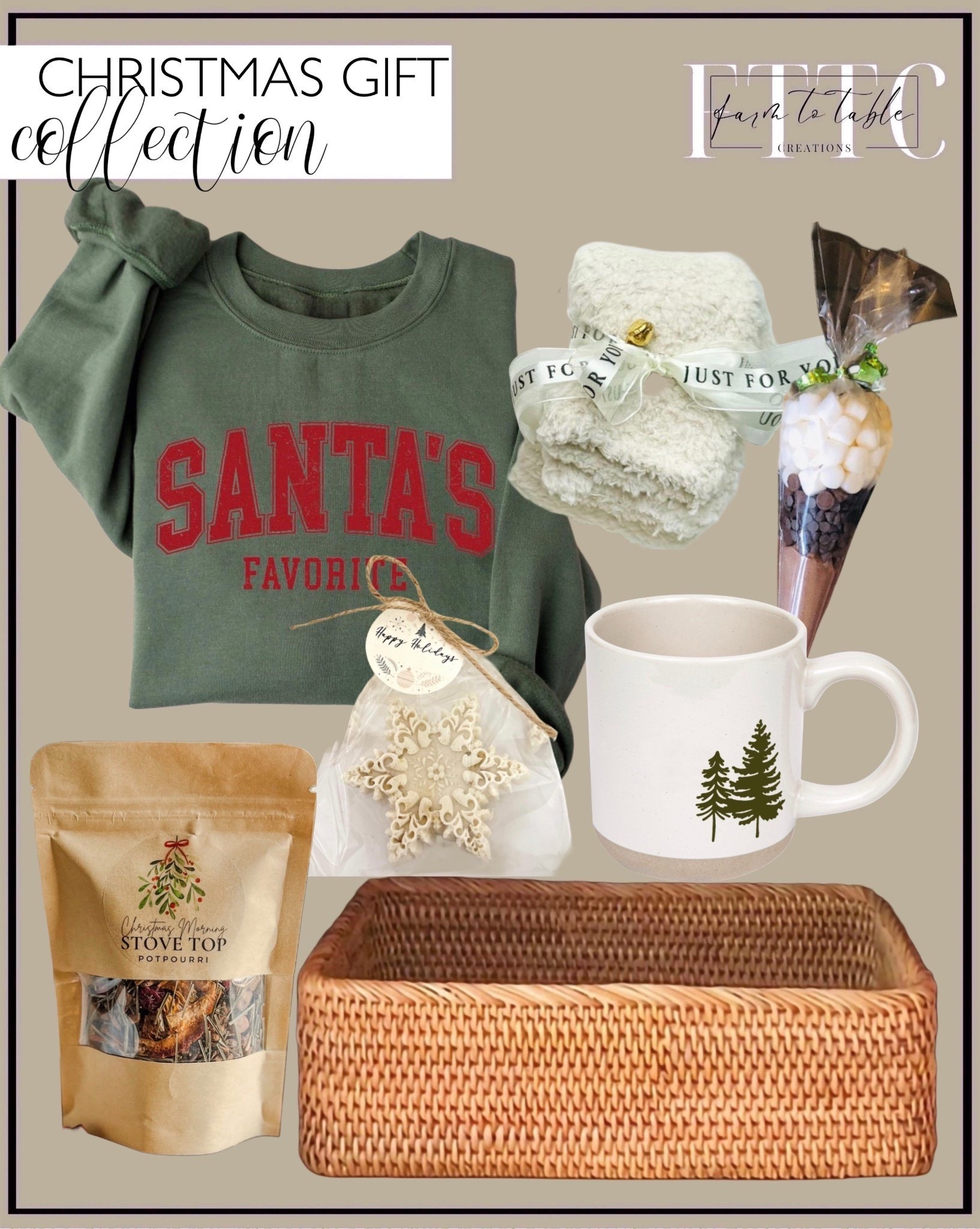 Cozy Christmas Night Gift Basket

Follow @farmtotablecreations on Instagram for more cozy holiday finds.

A cozy, ready-to-gift basket filled with simple holiday comforts — fuzzy socks, a “Santa’s Favorite” sweatshirt, stovetop potpourri for that warm Christmas scent, a festive mug, rich cocoa mix, and a handcrafted snowflake soap for a special touch. Perfect for relaxing nights by the tree or gifting to anyone who loves the cozy side of Christmas.

#christmasgiftideas #giftbasketideas #holidaygifting #amazonfinds #amazonhome #cozygifts #christmascollection #holidaygiftguide #neutralchristmas #christmasdecor #holidayinspo #cozyhome #giftinspo #modernorganichome



#LTKselfcare #LTKHoliday #LTKGiftGuide
