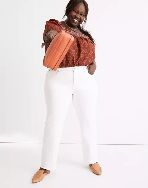 The Plus Mid-Rise Perfect Vintage Straight Jean in Tile White | Madewell