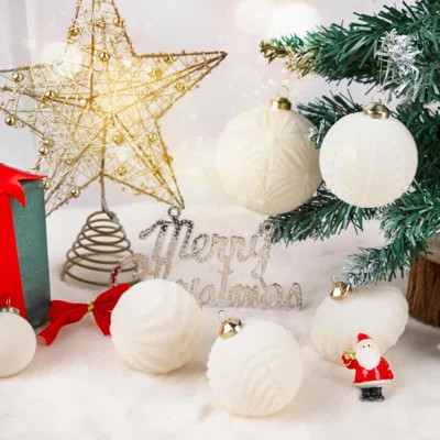 35PCS White Christmas Balls Ornaments - Shatterproof Christmas Tree Ball Decorations, 10 Styles Of Christmas Decorations For Parties, Holidays, Christ | Wayfair North America