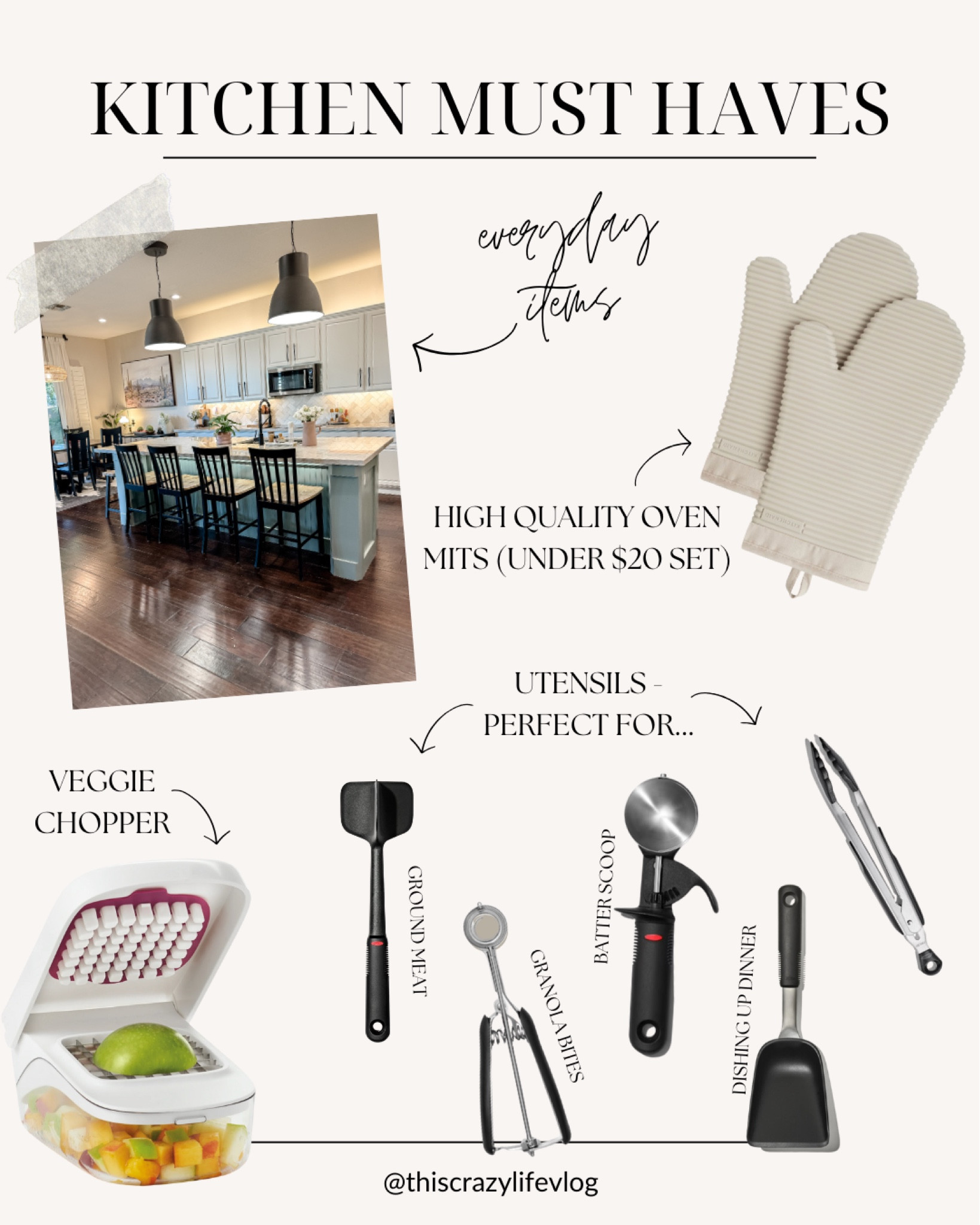 These are a few of my favorite things… in the kitchen! @walmart has such amazing finds for the kitchen, and these are some of my daily used items I love! #walmartpartner   These oven mits are the best quality & under $20 for the set! (And they come in lots of colors) and this veggie chopper saves tons of time & effort + dishwasher safe! And these high quality utensils have lasted me years and I still use them daily! All of these Kitchen Aid & Oxo products are linked below!!

#walmartmusthaves #walmart #walmarthome #walmartfinds

#LTKSaleAlert #LTKFindsUnder50 #LTKHome