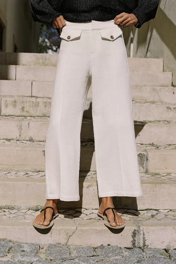 RUSTIC WEAVE CULOTTES | Zara US