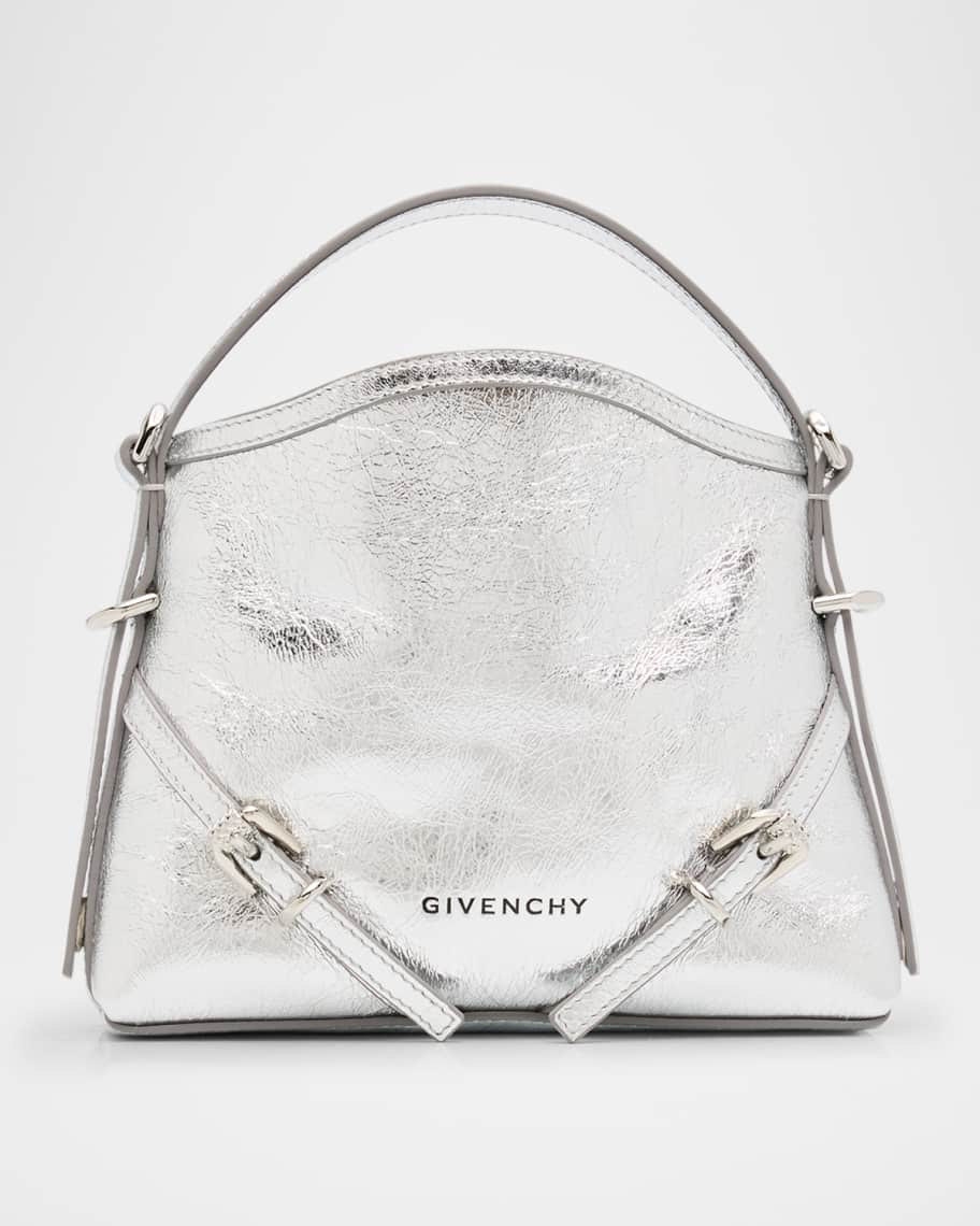 Voyou Nano Top-Handle Bag in Metallic Leather | Neiman Marcus