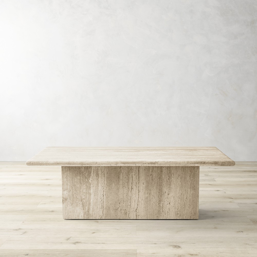Ortega Travertine Rectangular Coffee Table (48" ) | Williams-Sonoma