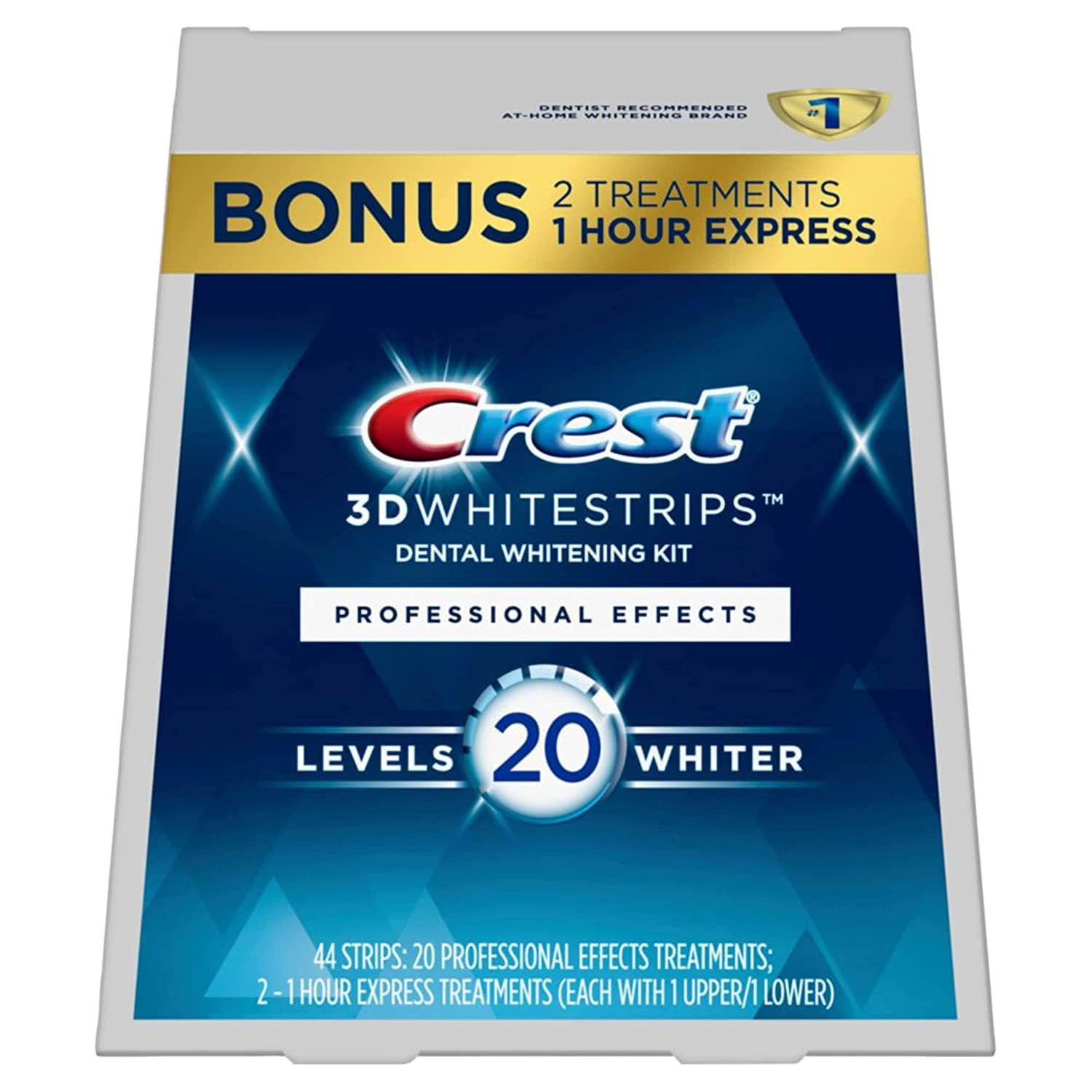 Crest 3D Whitestrips, Professional Effects, Teeth Whitening Strip Kit, 44 Strips (22 Count Pack) | Amazon (US)