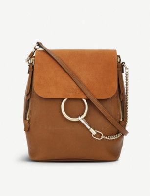 Faye leather & suede backpack | Selfridges