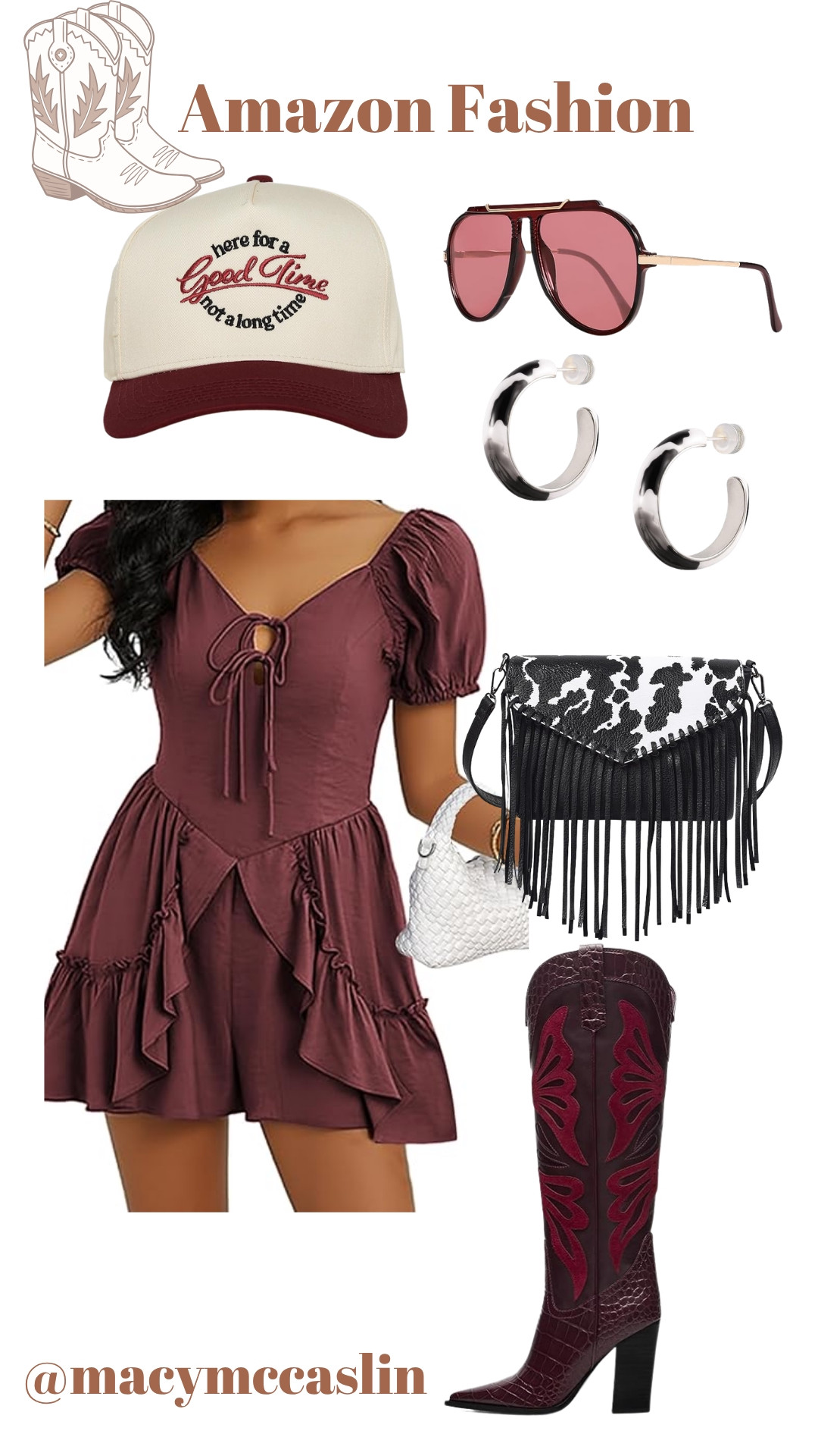 Stylish Western Boho look with my latest Amazon finds! Perfect for a fun day out. 🌵👢 

 #LTKootd #LTKSeasonal #LTKSaleAlert