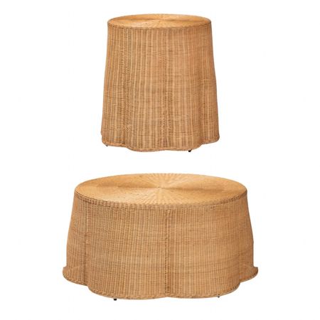Scalloped rattan side & coffee tables under $500

#LTKhome