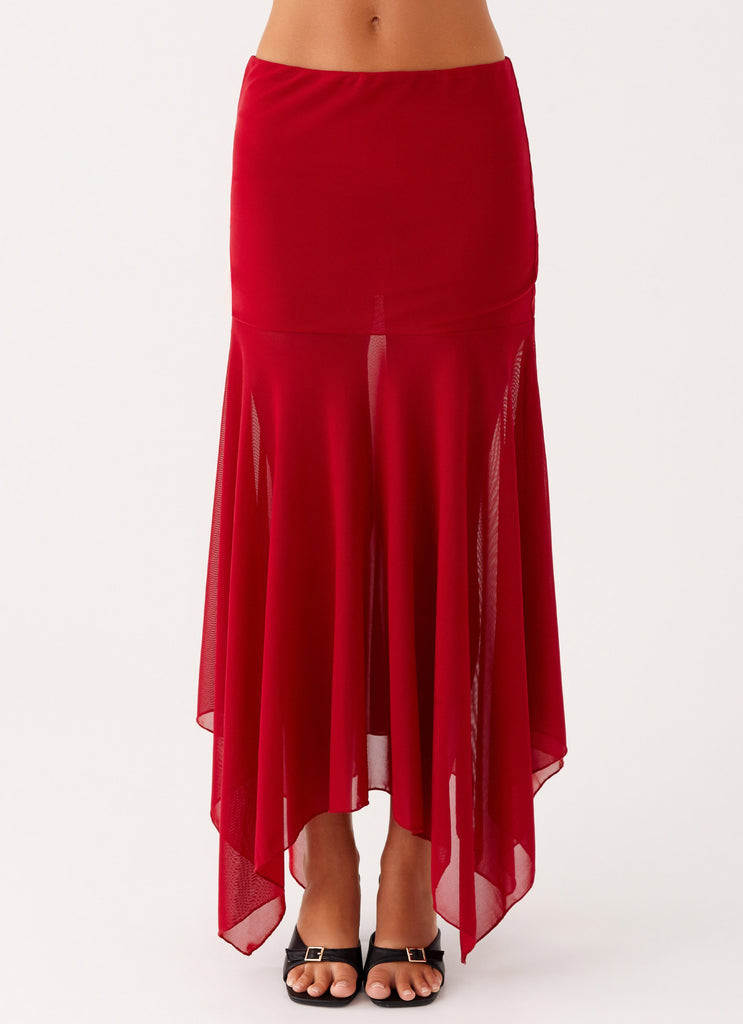 Dionne Maxi Skirt - Red | Peppermayo (Global)