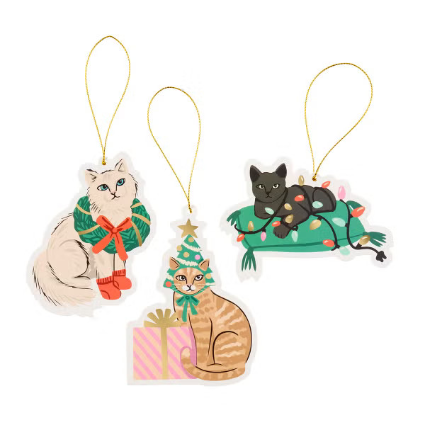 Design Design Cozy Catmas Gift Tags Pkg/6 | The Container Store